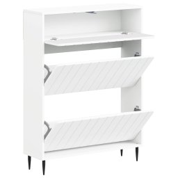vidaXL Schoenenkast ZWOLLE 78 x 24 x 103 cm Bewerkt hout Wit