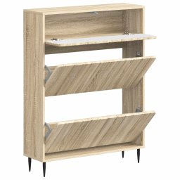 vidaXL Schoenenkast ZWOLLE 78 x 24 x 103 cm Bewerkt hout Sonoma Eiken
