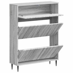 vidaXL Schoenenkast ZWOLLE 78 x 24 x 103 cm Bewerkt hout Grijs Sonoma