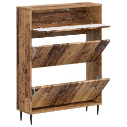 vidaXL Schoenenkast ZWOLLE 78 x 24 x 103 cm Bewerkt hout Oud hout