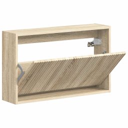 vidaXL Wandgemonteerde Schoenkast ARNHEM 71 x 17 x 43 cm Bewerkt hout