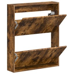 vidaXL Wandgemonteerde Schoenkast ARNHEM 71 x 17 x 86 cm Bewerkt hout