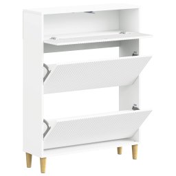 vidaXL Schoenenkast ARNHEM 78 x 24 x 103 cm Bewerkt hout Wit