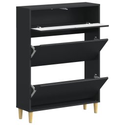 vidaXL Schoenenkast ARNHEM 78 x 24 x 103 cm Bewerkt hout Zwart