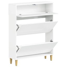 vidaXL Schoenenkast ARNHEM 78 x 24 x 103 cm Bewerkt hout Hoogglans Wit