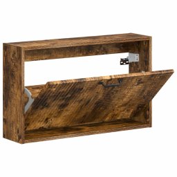 vidaXL Wandgemonteerde Schoenkast HAARLEM 71 x 17 x 43 cm Bewerkt hout