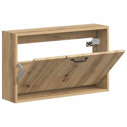 vidaXL Wandgemonteerde Schoenkast HAARLEM 71 x 17 x 43 cm Bewerkt hout