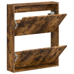 vidaXL Wandgemonteerde Schoenkast HAARLEM 71 x 17 x 86 cm Bewerkt hout