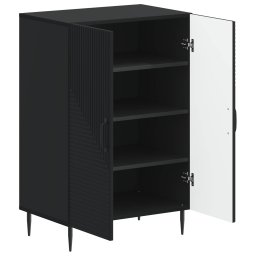 vidaXL Schoenenkast HAARLEM 59,5 x 39,5 x 89,5 cm Bewerkt hout Zwart