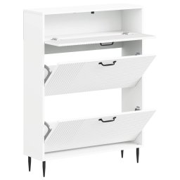 vidaXL Schoenenkast HAARLEM 78 x 24 x 103 cm Bewerkt hout Wit