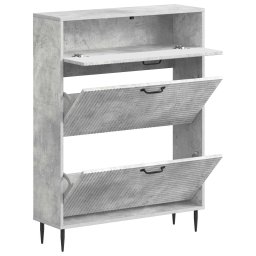 vidaXL Schoenenkast HAARLEM 78 x 24 x 103 cm Bewerkt hout Betongrijs