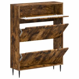 vidaXL Schoenenkast HAARLEM 78 x 24 x 103 cm Bewerkt hout
