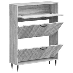 vidaXL Schoenenkast HAARLEM 78 x 24 x 103 cm Bewerkt hout Grijs Sonoma