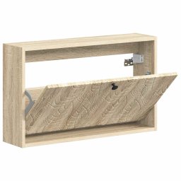 vidaXL Wandgemonteerde Schoenkast DELFT 71 x 17 x 43 cm Bewerkt hout