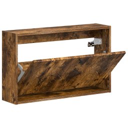 vidaXL Wandgemonteerde Schoenkast DELFT 71 x 17 x 43 cm Bewerkt hout