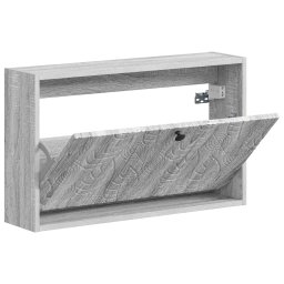 vidaXL Wandgemonteerde Schoenkast DELFT 71 x 17 x 43 cm Bewerkt hout