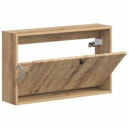 vidaXL Wandgemonteerde Schoenkast DELFT 71 x 17 x 43 cm Bewerkt hout