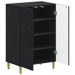 vidaXL Schoenenkast DELFT 59,5 x 39,5 x 90 cm Bewerkt hout Zwart