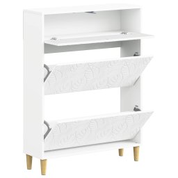 vidaXL Schoenenkast DELFT 78 x 24 x 103 cm Bewerkt hout Wit