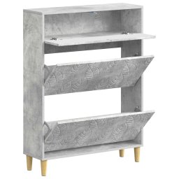 vidaXL Schoenenkast DELFT 78 x 24 x 103 cm Bewerkt hout Betongrijs