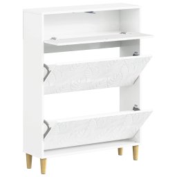 vidaXL Schoenenkast DELFT 78 x 24 x 103 cm Bewerkt hout Hoogglans Wit