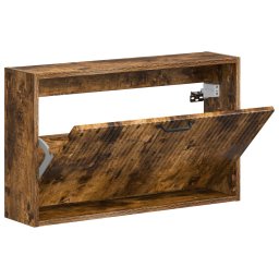 vidaXL Wandgemonteerde Schoenkast HOORN 71 x 17 x 43 cm Bewerkt hout