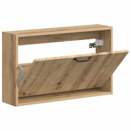 vidaXL Wandgemonteerde Schoenkast HOORN 71 x 17 x 43 cm Bewerkt hout