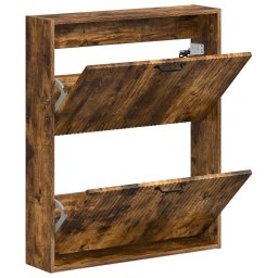 vidaXL Wandgemonteerde Schoenkast HOORN 71 x 17 x 86 cm Bewerkt hout