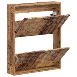 vidaXL Wandgemonteerde Schoenkast HOORN 71 x 17 x 86 cm Bewerkt hout