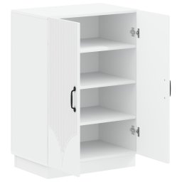 vidaXL Schoenenkast HOORN 59,5 x 39,5 x 87 cm Bewerkt hout Wit