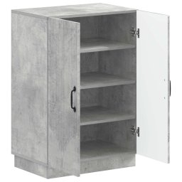 vidaXL Schoenenkast HOORN 59,5 x 39,5 x 87 cm Bewerkt hout Betongrijs