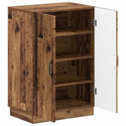vidaXL Schoenenkast HOORN 59,5 x 39,5 x 87 cm Bewerkt hout Oud hout