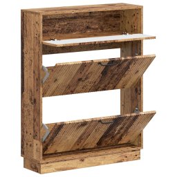 vidaXL Schoenenkast HOORN 78 x 24 x 100 cm Bewerkt hout Oud hout