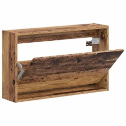 vidaXL Wandgemonteerde Schoenkast BREDA 71 x 17 x 43 cm Bewerkt hout