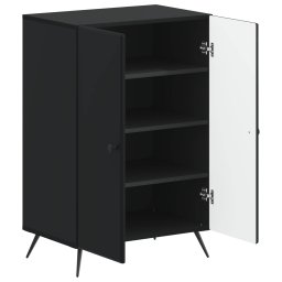vidaXL Schoenenkast BREDA 59,5 x 39,5 x 90 cm Bewerkt hout Zwart