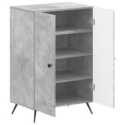 vidaXL Schoenenkast BREDA 59,5 x 39,5 x 90 cm Bewerkt hout Betongrijs