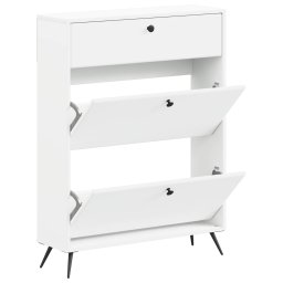 vidaXL Schoenenkast BREDA 78 x 24 x 103 cm Bewerkt hout Wit