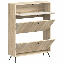 vidaXL Schoenenkast BREDA 78 x 24 x 103 cm Bewerkt hout Sonoma Eiken