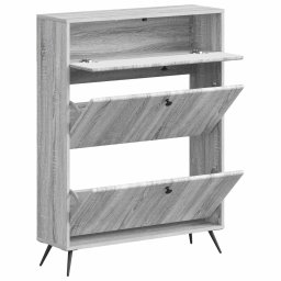 vidaXL Schoenenkast BREDA 78 x 24 x 103 cm Bewerkt hout Grijs Sonoma