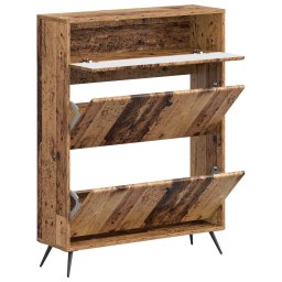 vidaXL Schoenenkast BREDA 78 x 24 x 103 cm Bewerkt hout Oud hout