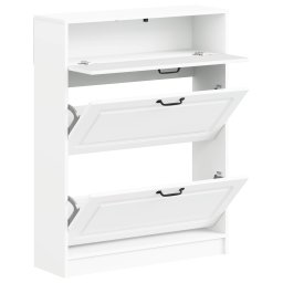 vidaXL Schoenenkast UTRECHT 78 x 24 x 100 cm Bewerkt hout Wit