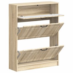 vidaXL Schoenenkast UTRECHT 78 x 24 x 100 cm Bewerkt hout Sonoma Eiken