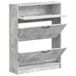 vidaXL Schoenenkast UTRECHT 78 x 24 x 100 cm Bewerkt hout Betongrijs