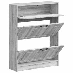 vidaXL Schoenenkast UTRECHT 78 x 24 x 100 cm Bewerkt hout Grijs Sonoma