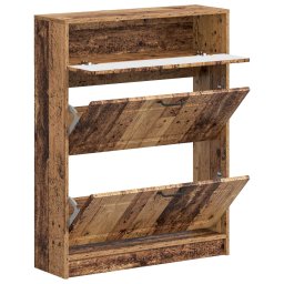 vidaXL Schoenenkast UTRECHT 78 x 24 x 100 cm Bewerkt hout Oud hout