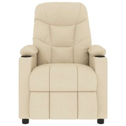 vidaXL Massagestoel stof crèmekleurig