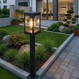 Solar staande lamp cube op zonne-energie - warm wit filament