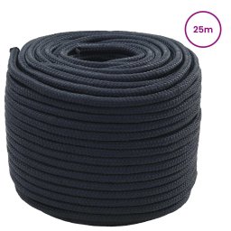 vidaXL Boottouw 0.6 mm 25 m Koninklijk Blauw Polyester