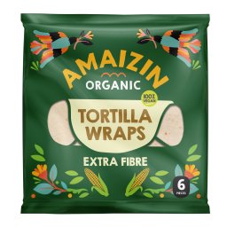 Amaizin Organic Tortilla Wraps Extra Fibre