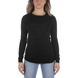 Guess - Maat XS - Eloise RN LS Dames Sweater - Zwart